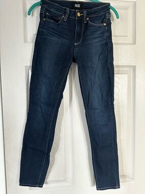 PAIGE Slim Skinny Jeans in Dark Indigo Blue Size 25